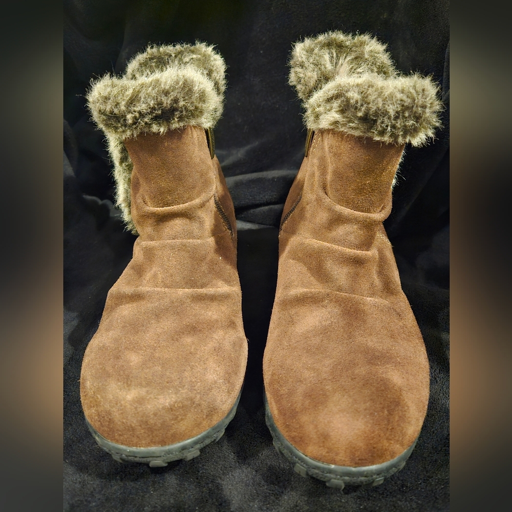 Khombu Brown Faux Fur Winter Boots